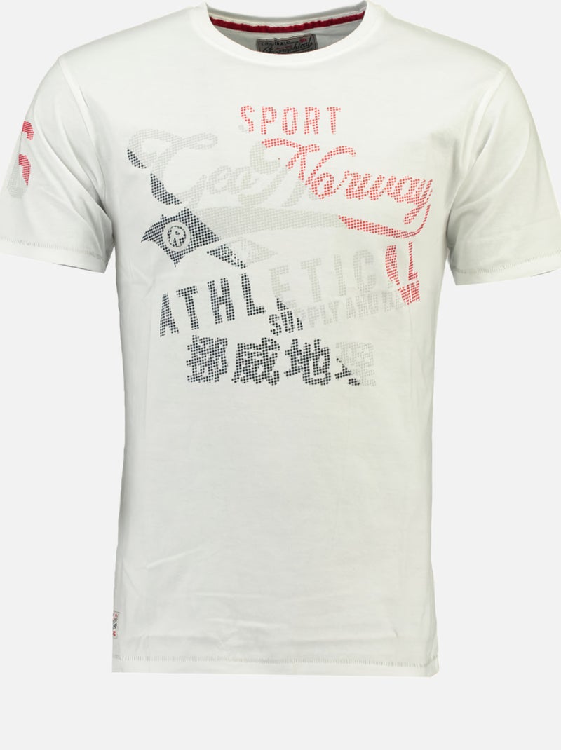 T-shirt 'GEOGRAPHICAL NORWAY' 'JEAL' Blanc - Kiabi