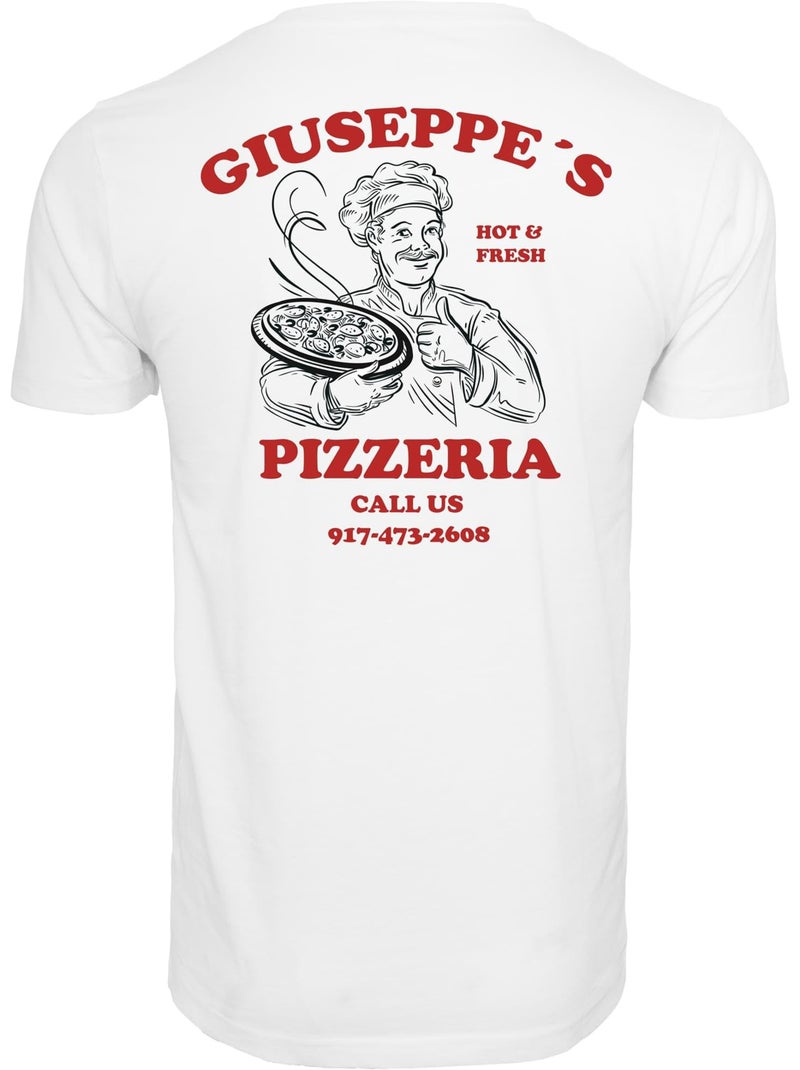 T-shirt giuseppe's pizzeria - mister tee Blanc - Kiabi