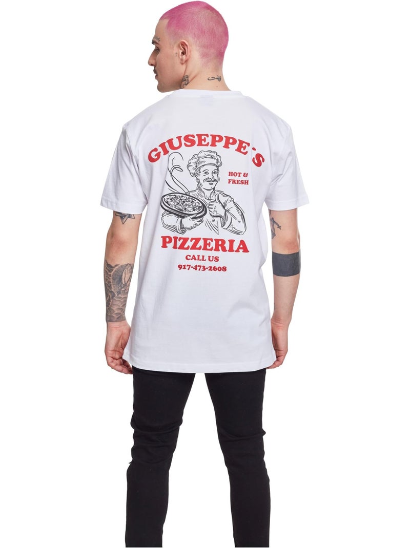 T-shirt giuseppe's pizzeria - mister tee Blanc - Kiabi