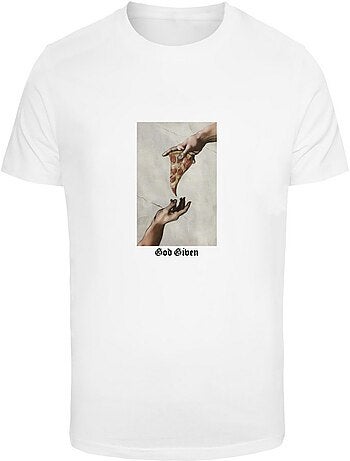 T-shirt god given pizza - mister tee