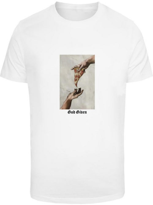 T-shirt god given pizza - mister tee - Kiabi