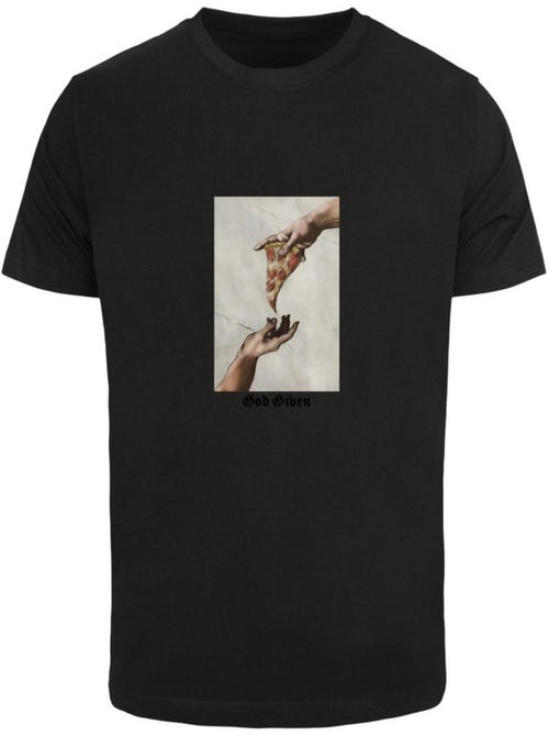 T-shirt god given pizza - mister tee - Kiabi
