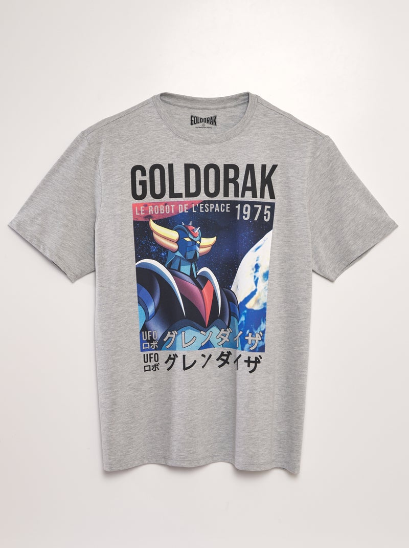 T-shirt 'Goldorak' à col rond Gris - Kiabi