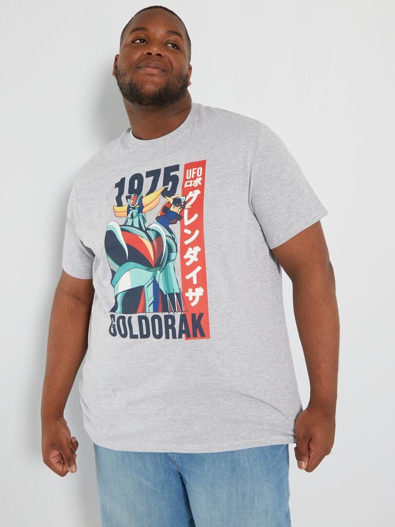 T-shirt 'Goldorak' en jersey Gris - Kiabi