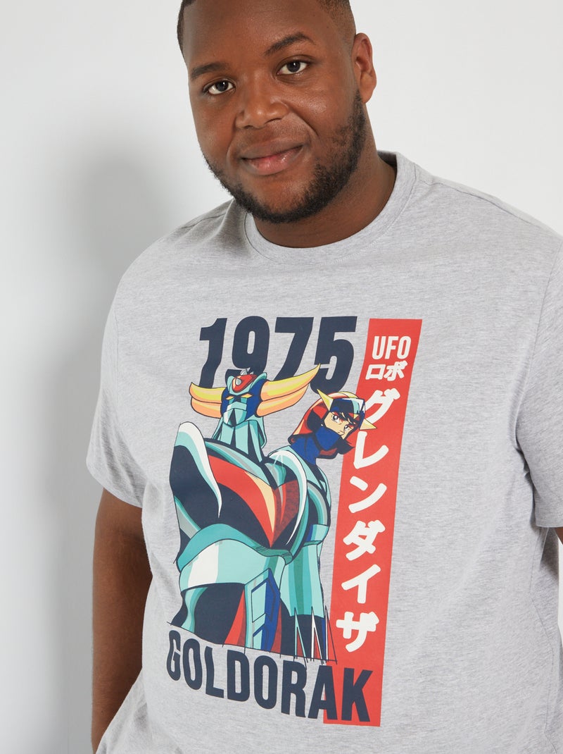 T-shirt 'Goldorak' en jersey Gris - Kiabi
