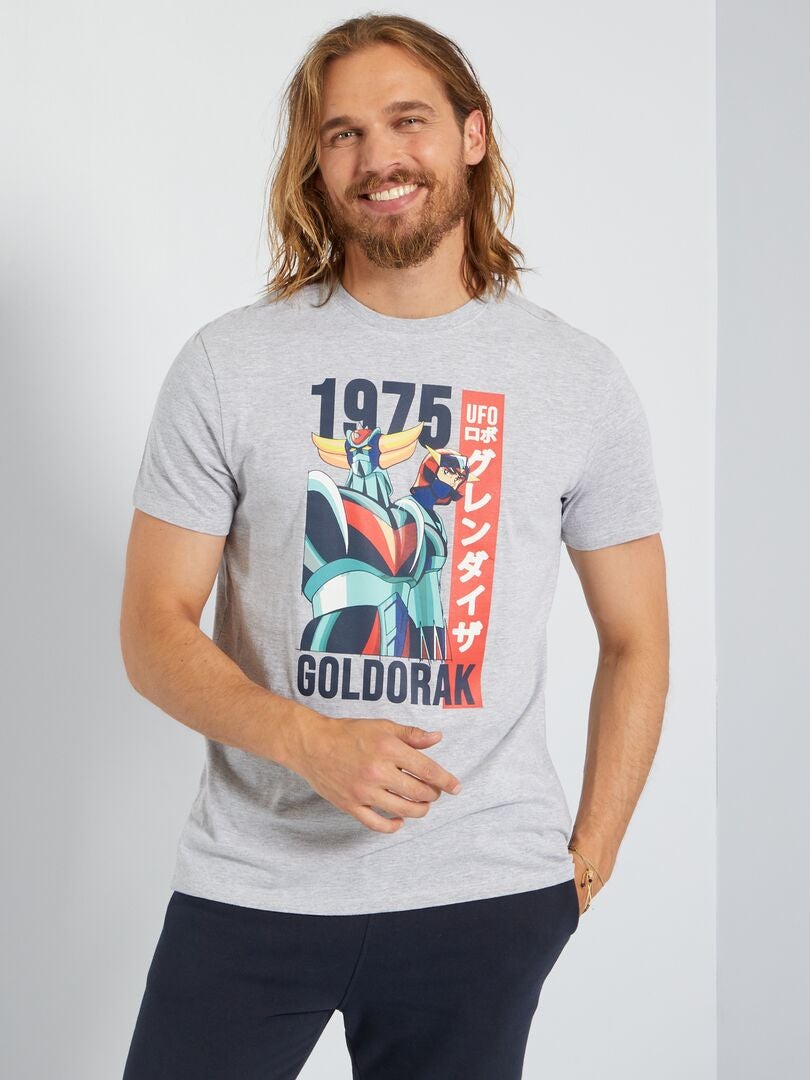 T-shirt 'Goldorak' en maille jersey Gris - Kiabi