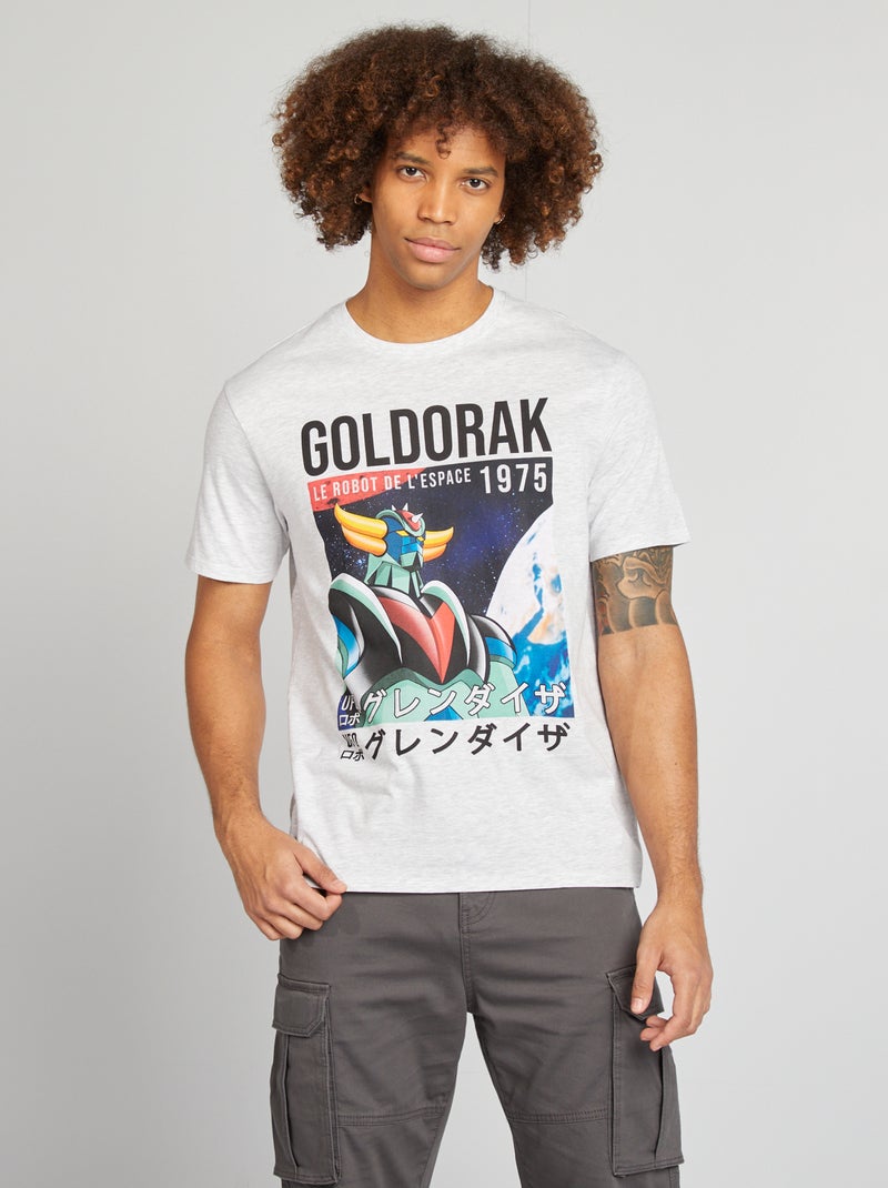 T-shirt 'Goldorak' manches courtes GRIS - Kiabi