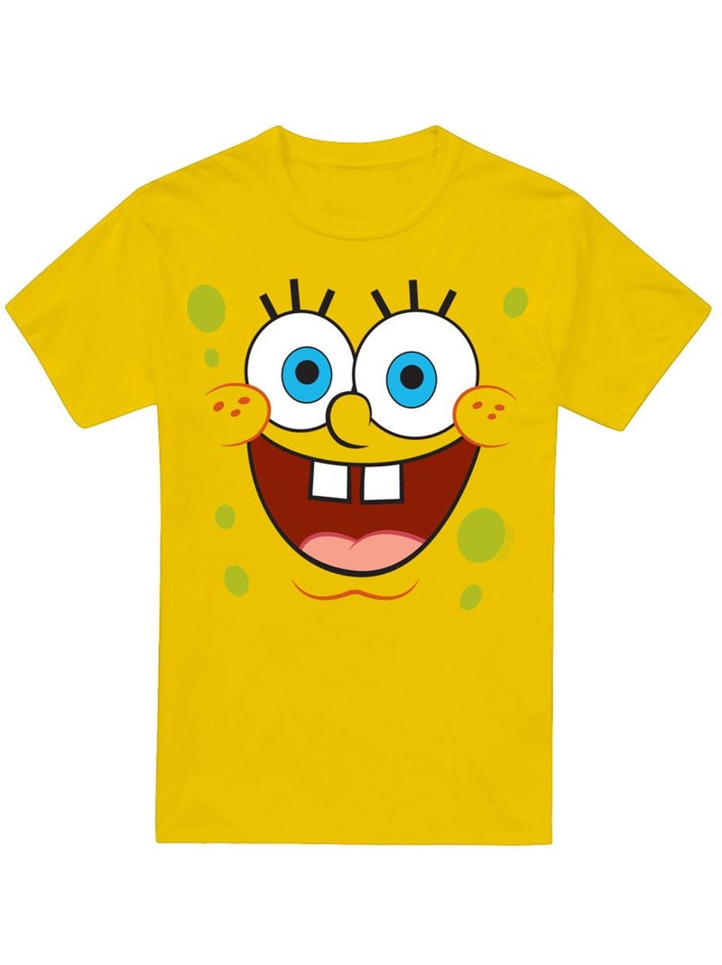 T-shirt goofy smile - bob l'éponge Jaune - Kiabi