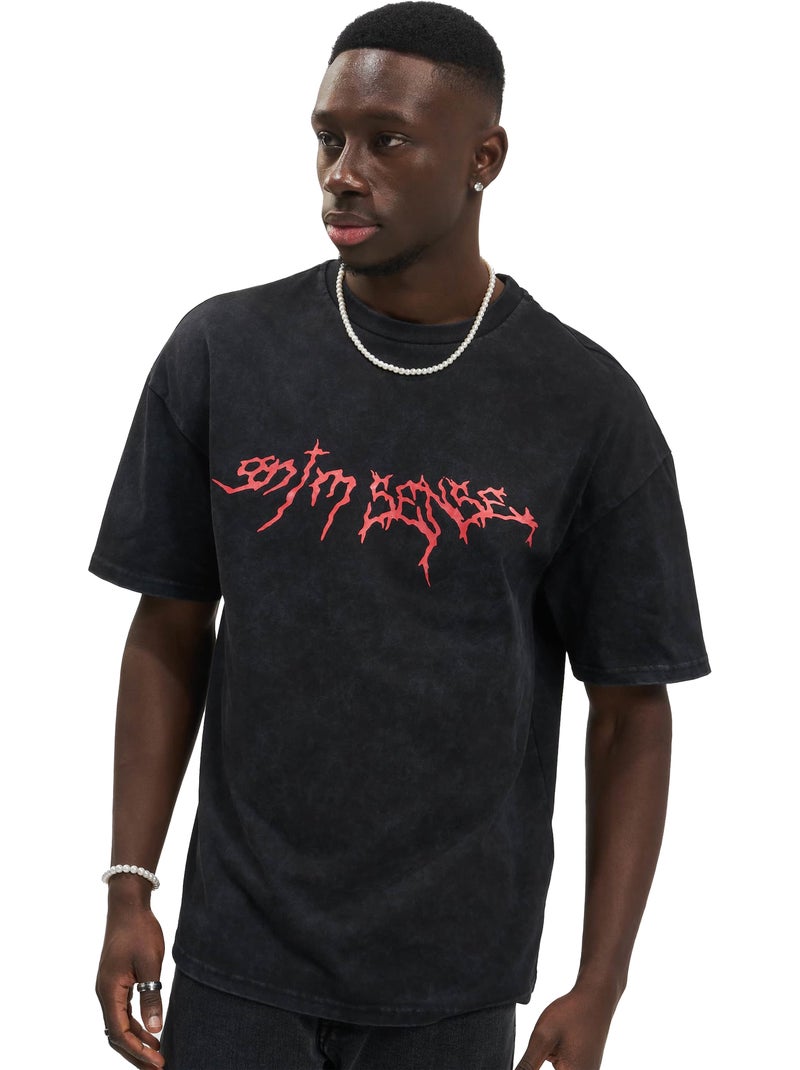 T-shirt goth - 9n1m sense Noir - Kiabi
