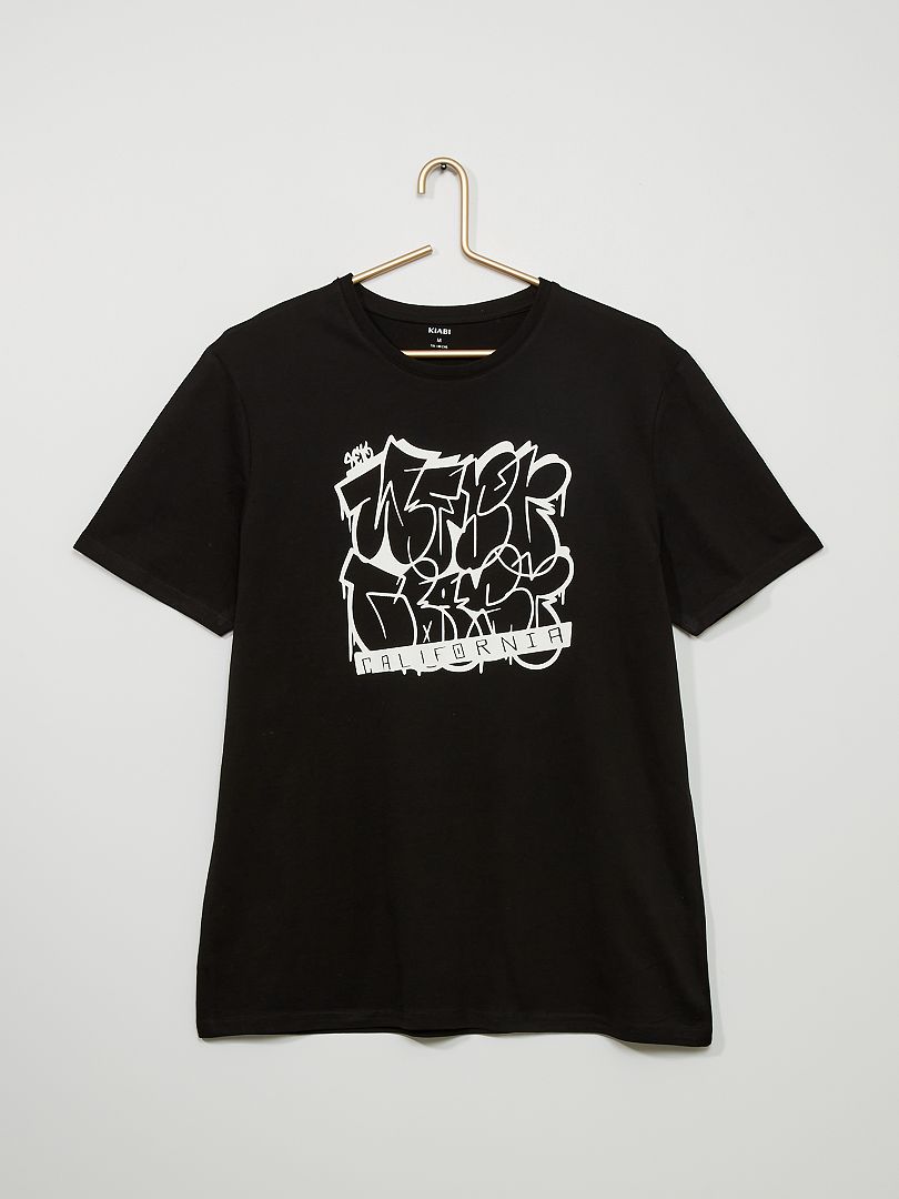 T-shirt 'graffiti' noir graff - Kiabi
