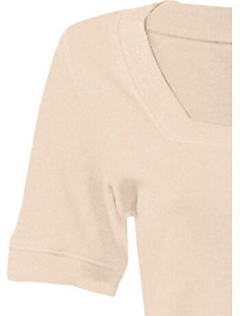 T-shirt Grande Encolure Carrée - Taille Standard - helline