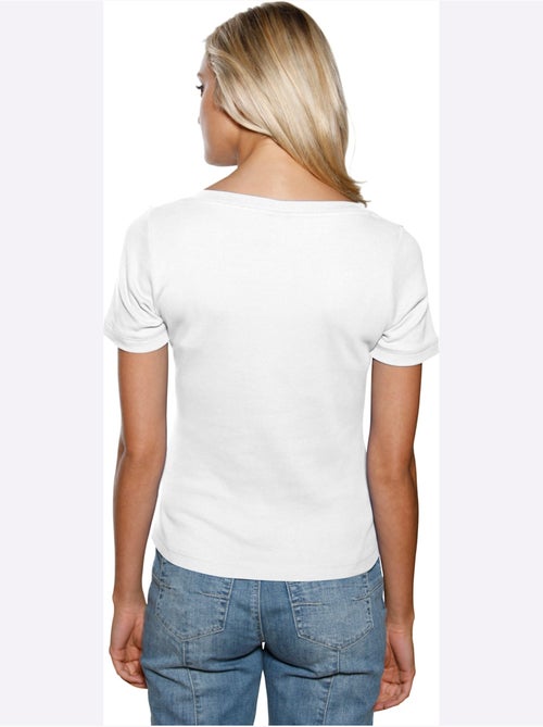 T-shirt Grande Encolure Carrée - Taille Standard - helline - Kiabi