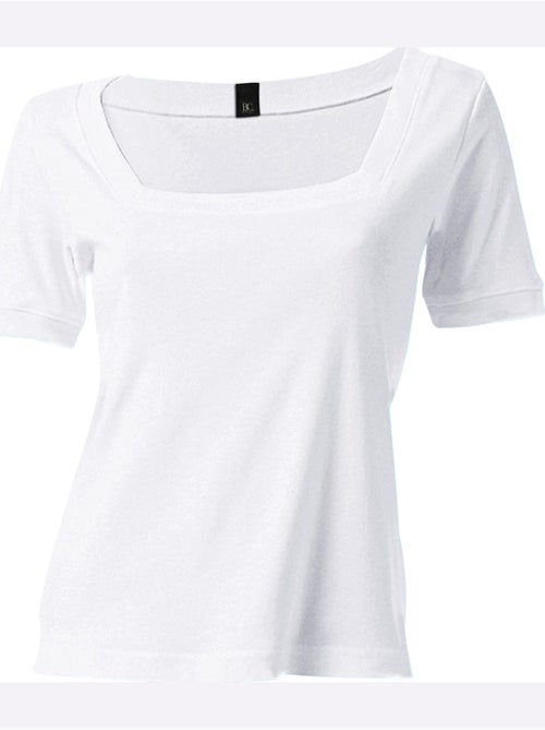 T-shirt Grande Encolure Carrée - Taille Standard - helline - Kiabi