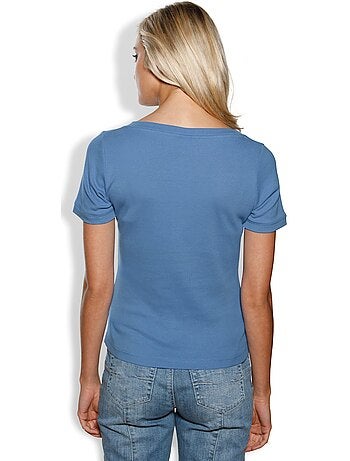 T-shirt Grande Encolure Carrée - Taille Standard - helline