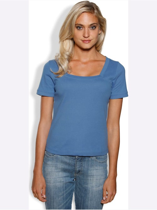 T-shirt Grande Encolure Carrée - Taille Standard - Helline - Kiabi