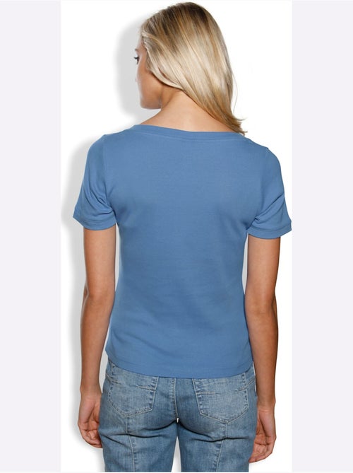 T-shirt Grande Encolure Carrée - Taille Standard - Helline - Kiabi