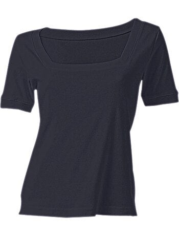 T-shirt Grande Encolure Carrée - Taille Standard - helline