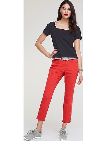 T-shirt Grande Encolure Carrée - Taille Standard - helline