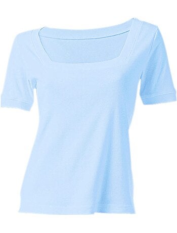 T-shirt Grande Encolure Carrée - Taille Standard - helline