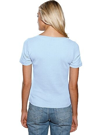 T-shirt Grande Encolure Carrée - Taille Standard - helline