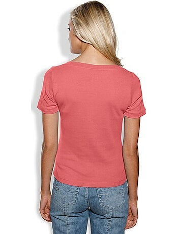 T-shirt Grande Encolure Carrée - Taille Standard - helline