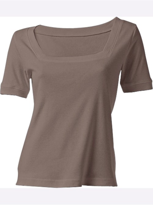 T-shirt Grande Encolure Carrée - Taille Standard - Helline - Kiabi