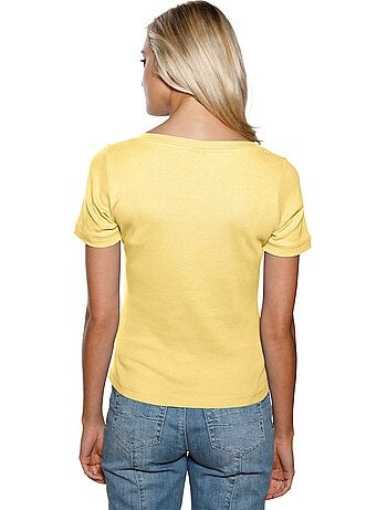 T-shirt Grande Encolure Carrée - Taille Standard - helline