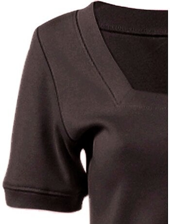 T-shirt Grande Encolure Carrée - Taille Standard - helline