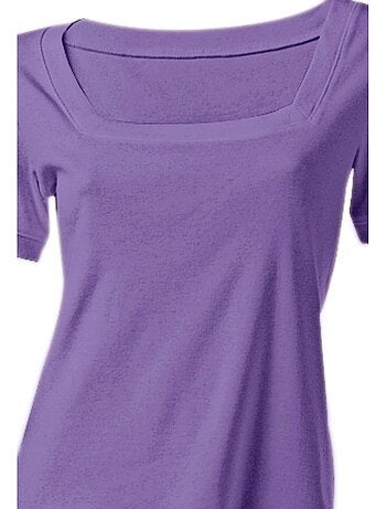 T-shirt Grande Encolure Carrée - Taille Standard - helline