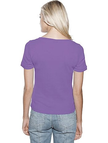 T-shirt Grande Encolure Carrée - Taille Standard - helline