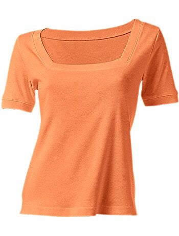 T-shirt Grande Encolure Carrée - Taille Standard - helline