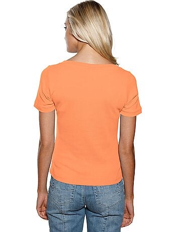 T-shirt Grande Encolure Carrée - Taille Standard - helline
