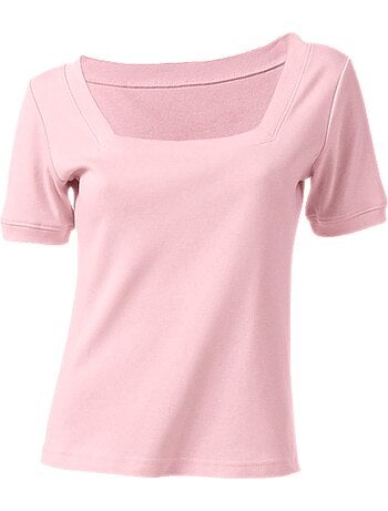 T-shirt Grande Encolure Carrée - Taille Standard - helline