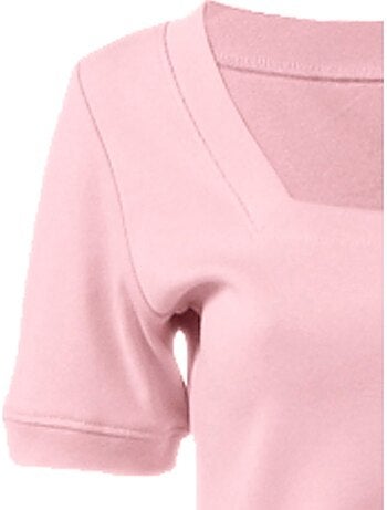 T-shirt Grande Encolure Carrée - Taille Standard - helline