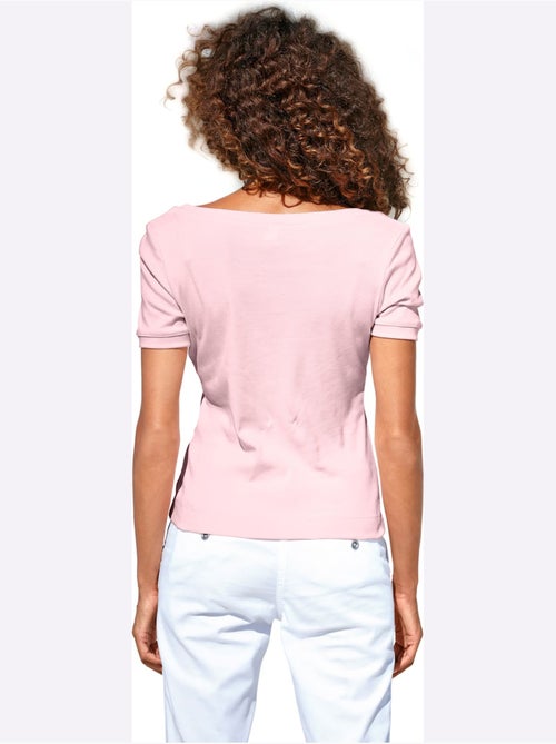 T-shirt Grande Encolure Carrée - Taille Standard - helline - Kiabi