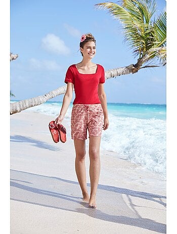 T-shirt Grande Encolure Carrée - Taille Standard - helline