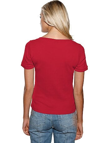 T-shirt Grande Encolure Carrée - Taille Standard - helline