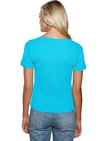 T-shirt Grande Encolure Carrée - Taille Standard - helline