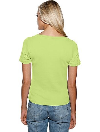 T-shirt Grande Encolure Carrée - Taille Standard - helline