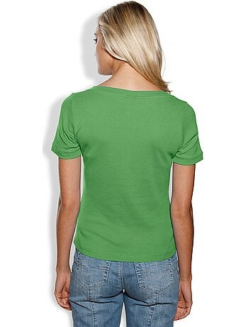 T-shirt Grande Encolure Carrée - Taille Standard - helline