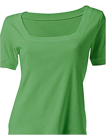 T-shirt Grande Encolure Carrée - Taille Standard - helline