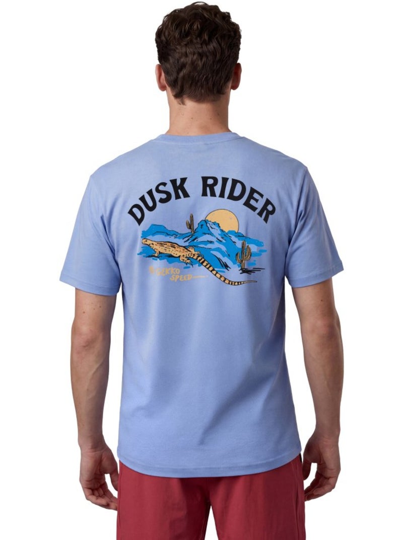 T-shirt gravel coton manches courtes homme homme chaser Bleu - Kiabi