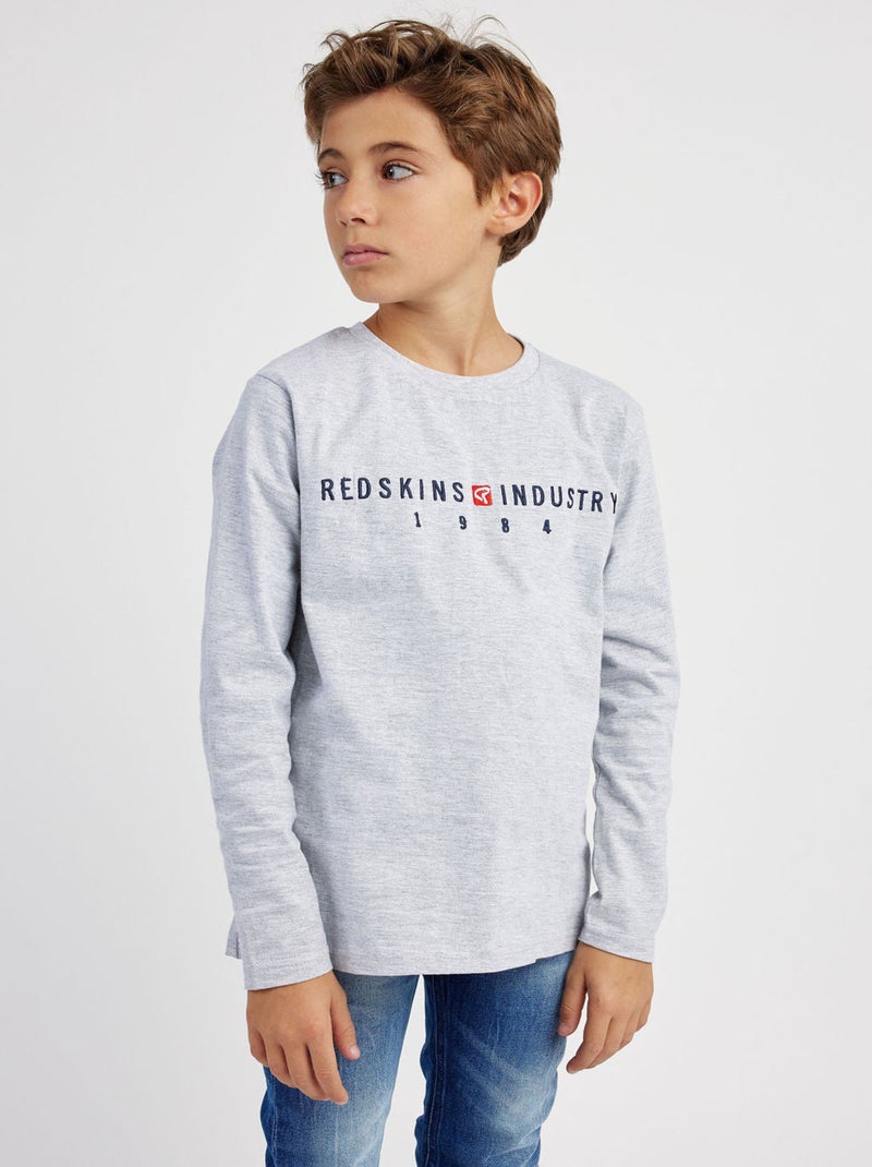 T-shirt Gris Chiné Redskins Gris - Kiabi