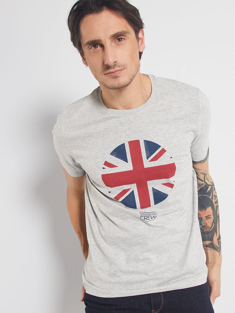 T-shirt gris/london - Kiabi