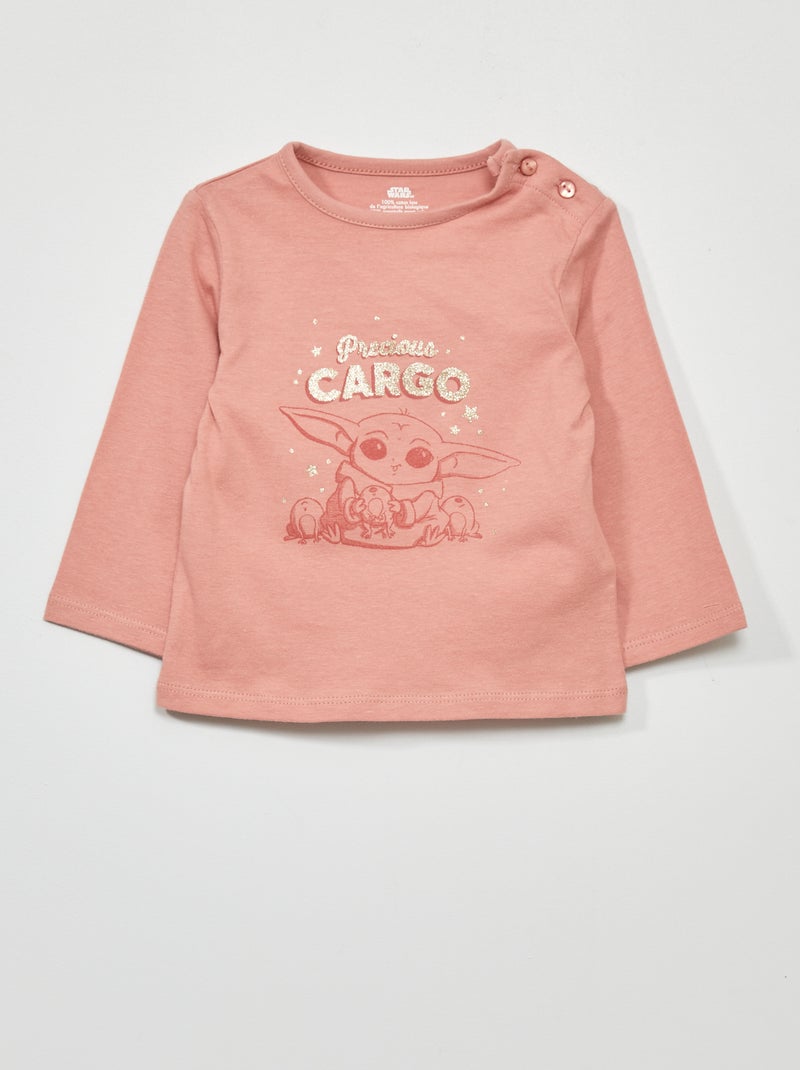 T-shirt 'Grogu' 'Star Wars' Rose - Kiabi