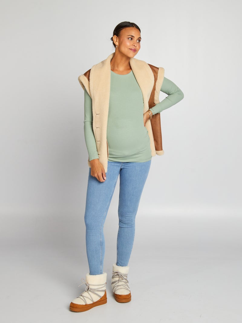 T-shirt grossesse Vert - Kiabi
