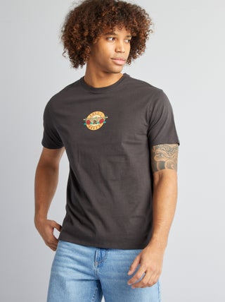 T-shirt 'Guns and Roses' manches courtes