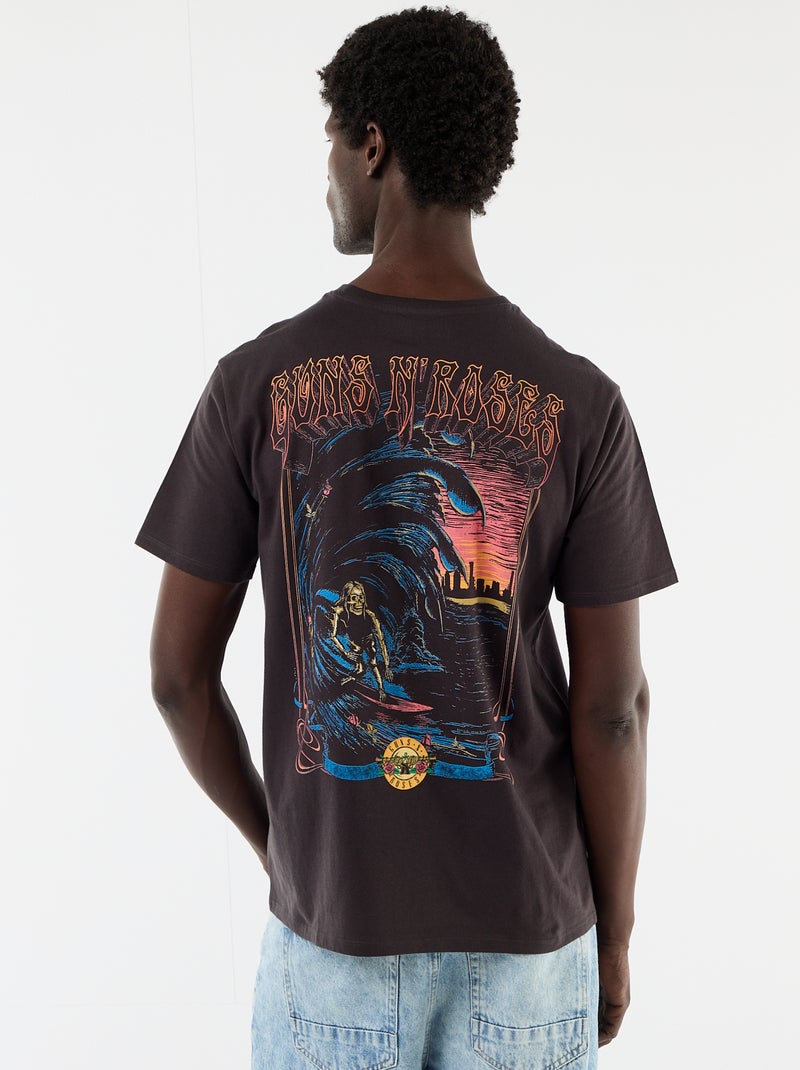 T-shirt 'Guns'N Roses' à manches courtes Noir - Kiabi