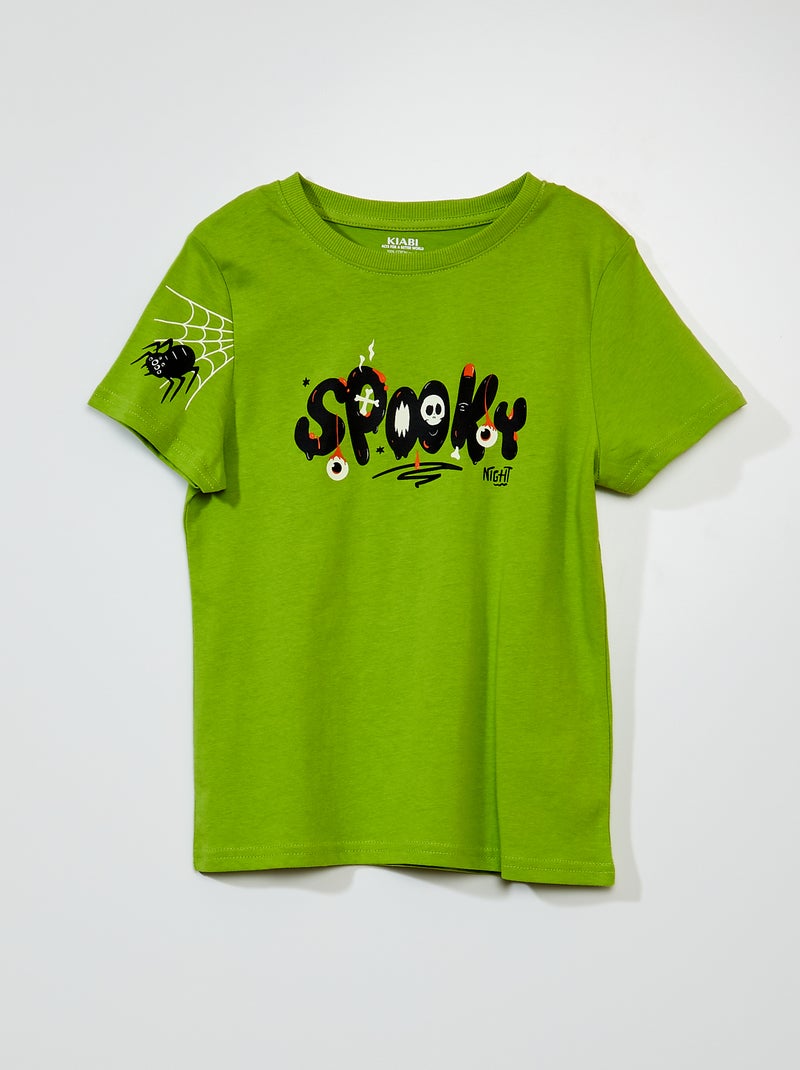 T-shirt 'Halloween' Vert - Kiabi