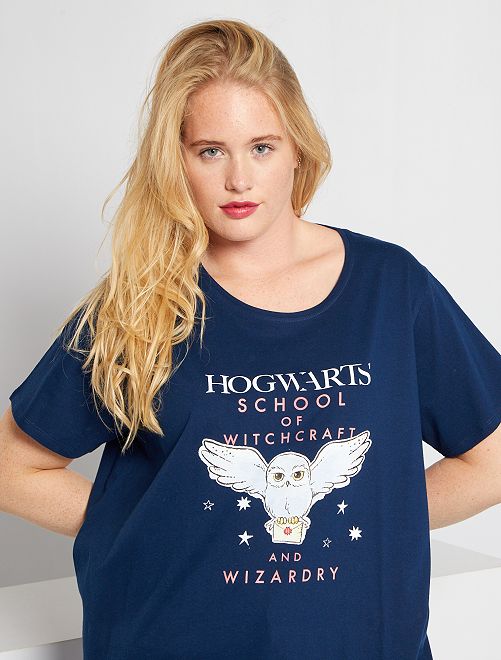 T-shirt 'Harry Potter'                             bleu marine 

